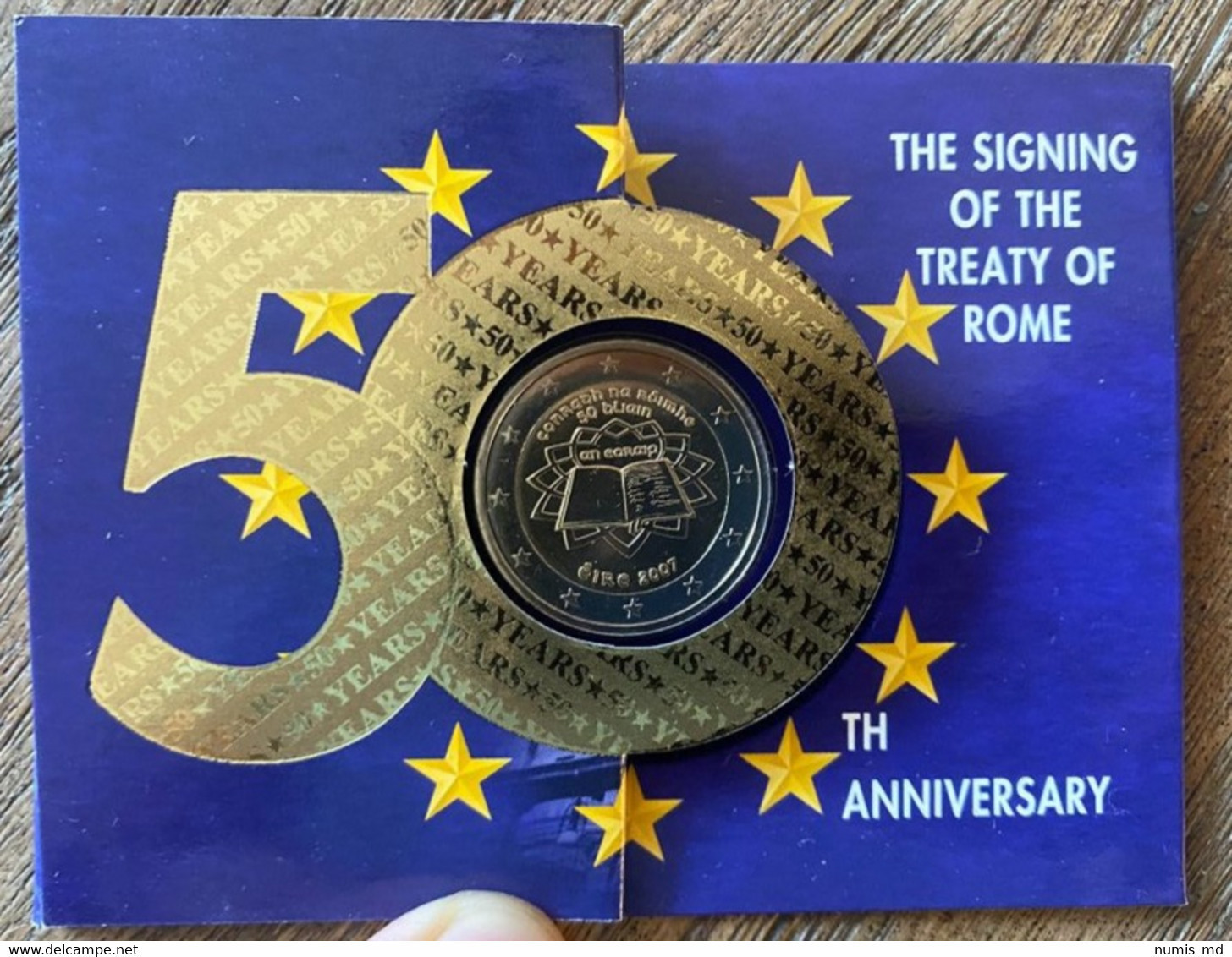 IRLANDE 2007 2 € "Traité De Rome" BU En Coincard Officielle - Irlande