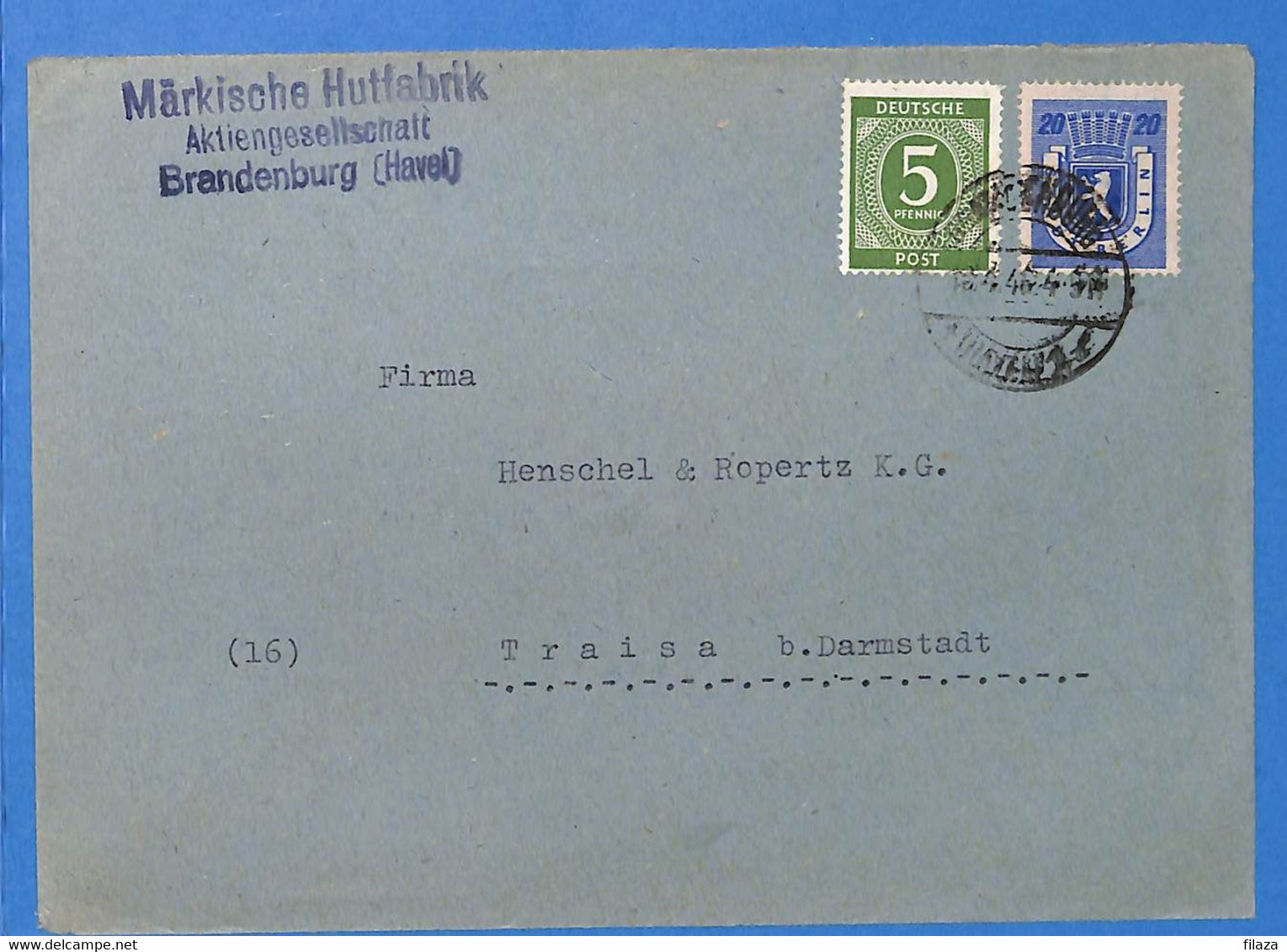 Allemagne Zone Soviétique 1946 Lettre De Brandenburg (G15467) - Berlin & Brandenburg