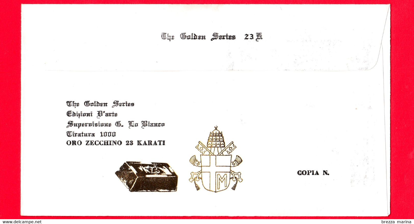 UNGHERIA - 1991 - Busta Golden Series 23 K - Visita Di Giovanni Paolo II A Mariapocs - Annullo 18-08-1991 - Lettres & Documents