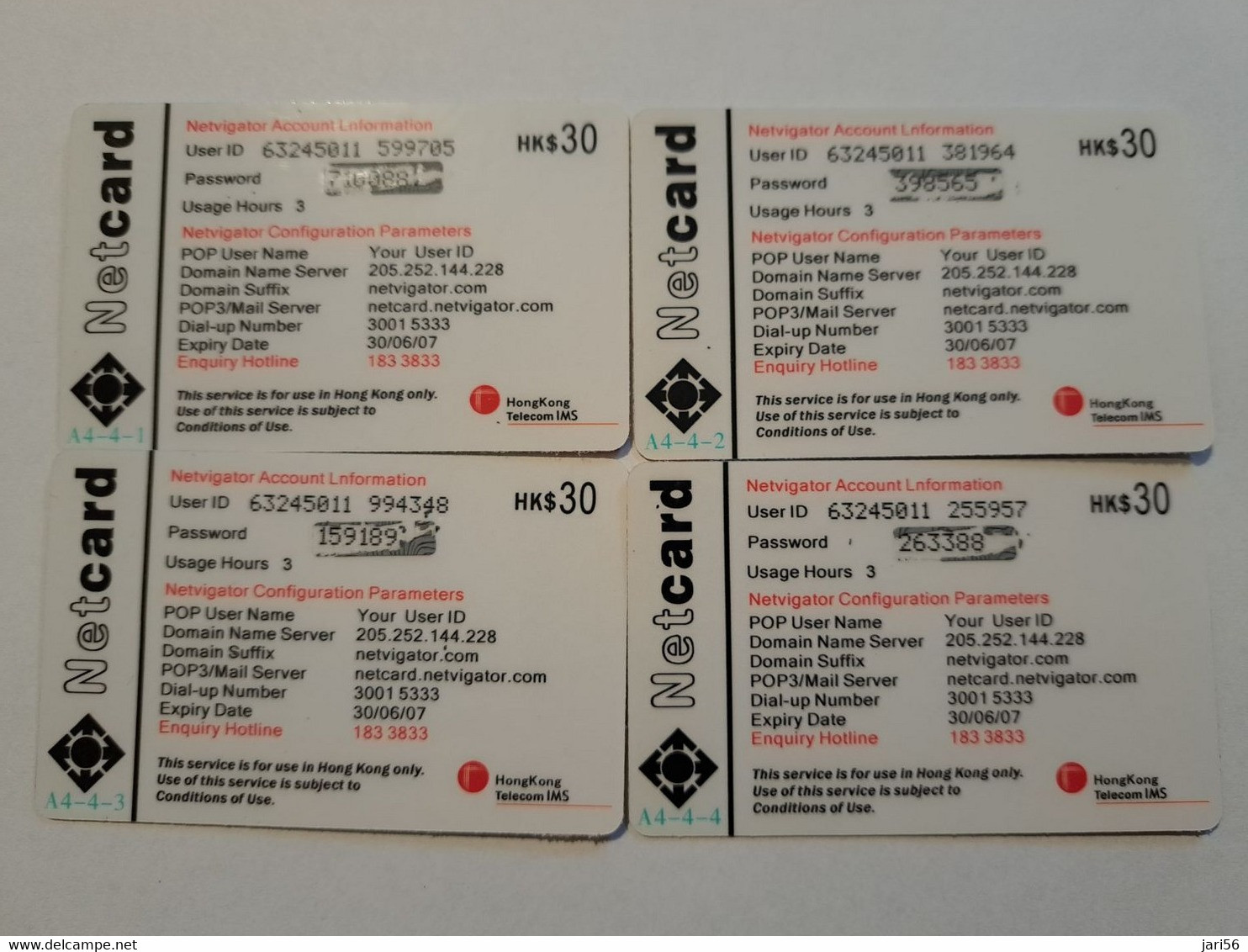 HONG KONG    PUZZLE /  SERIE 4 CARDS  / TRAINS / TRANSPORT    Complete SET      CARD USED   **12161** - Hongkong