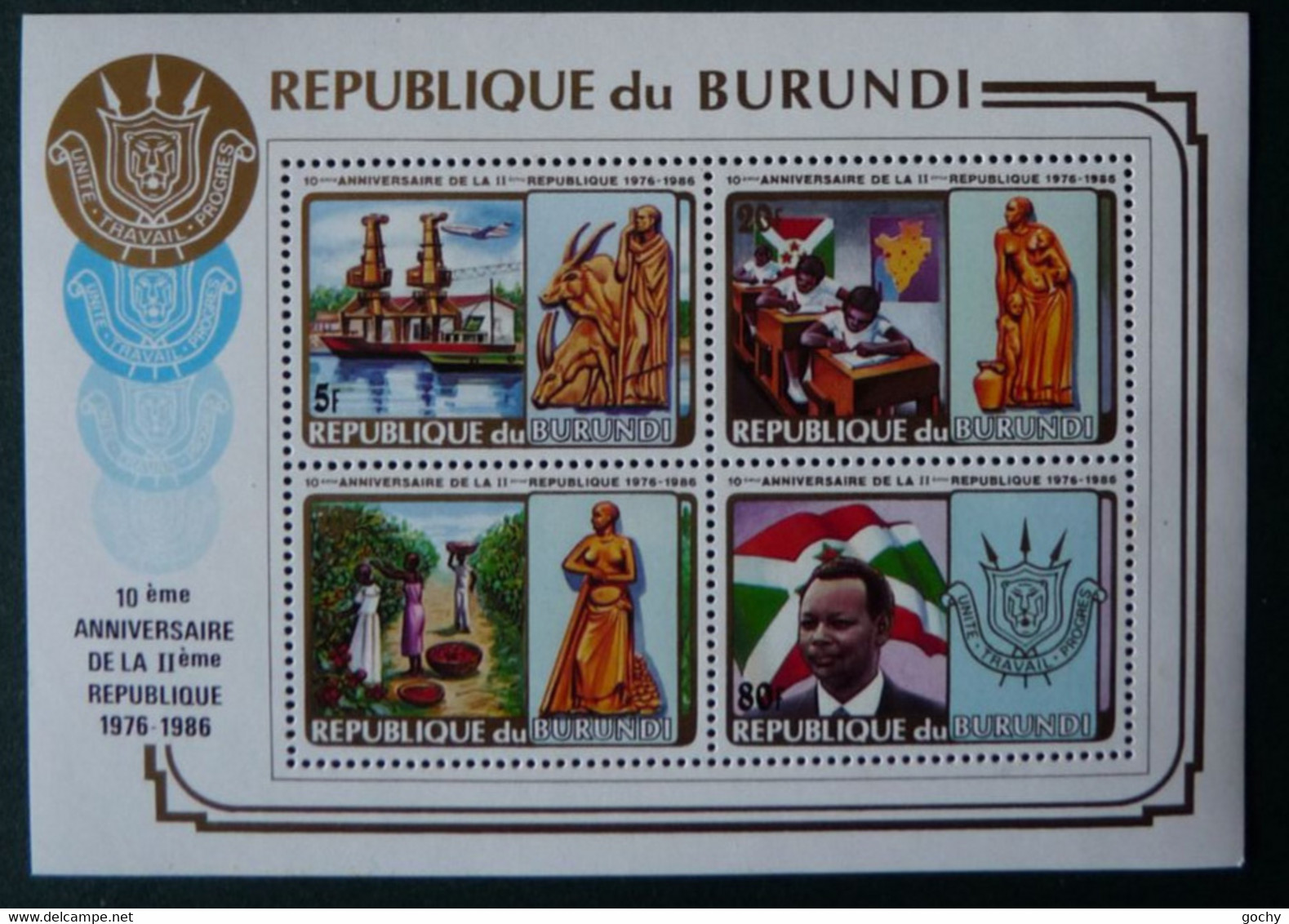 BURUNDI   1986   :  BLOC 121B ** Neuf MNH CAT.:70,00€ - Unused Stamps