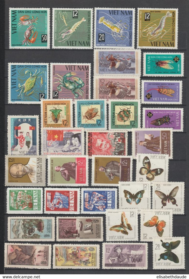 NORD VIETNAM - 1965 - ANNEE PRESQUE COMPLETE ! YVERT N°403/481 NEUFS - COTE = 196 EUR - 2 PAGES - Viêt-Nam