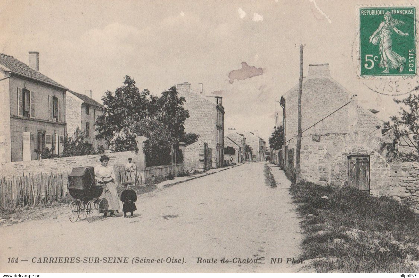 78 - CARRIERES SUR SEINE - Route De Chatou - Carrières-sur-Seine