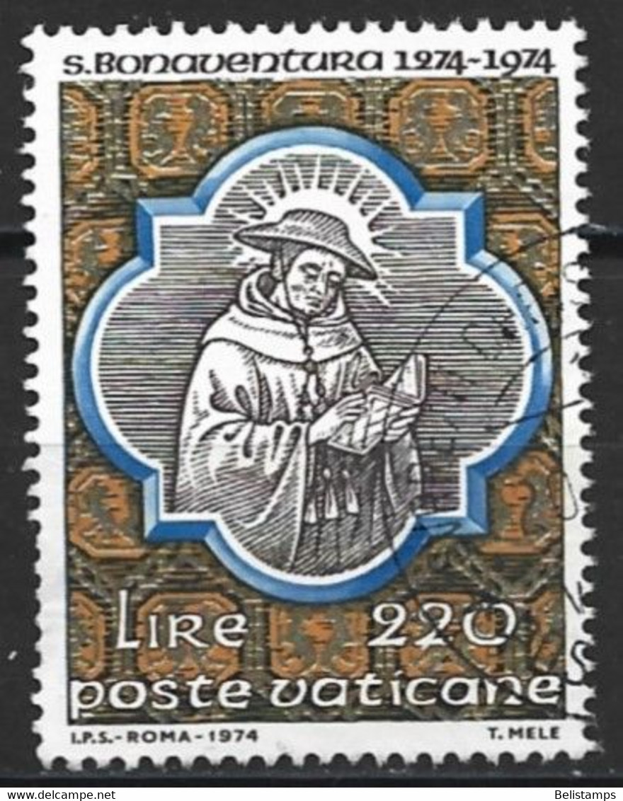 Vatican City 1974. Scott #560 (U) St. Bonaventure - Used Stamps
