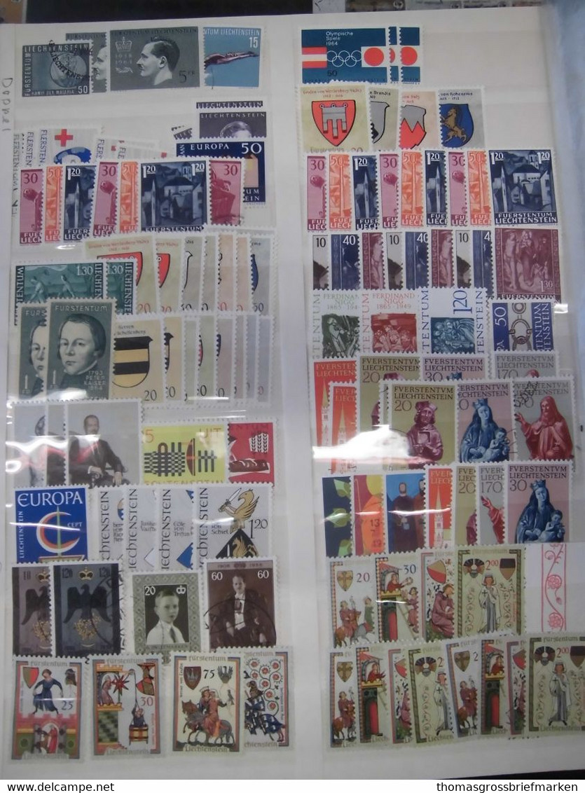 Sammlung FL Liechtenstein Aus 1960-1994 Postfrisch In Borek + Viele Extra (80097 - Verzamelingen