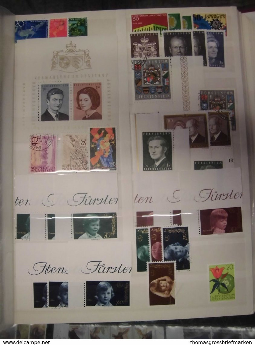 Sammlung FL Liechtenstein Aus 1960-1994 Postfrisch In Borek + Viele Extra (80097 - Verzamelingen