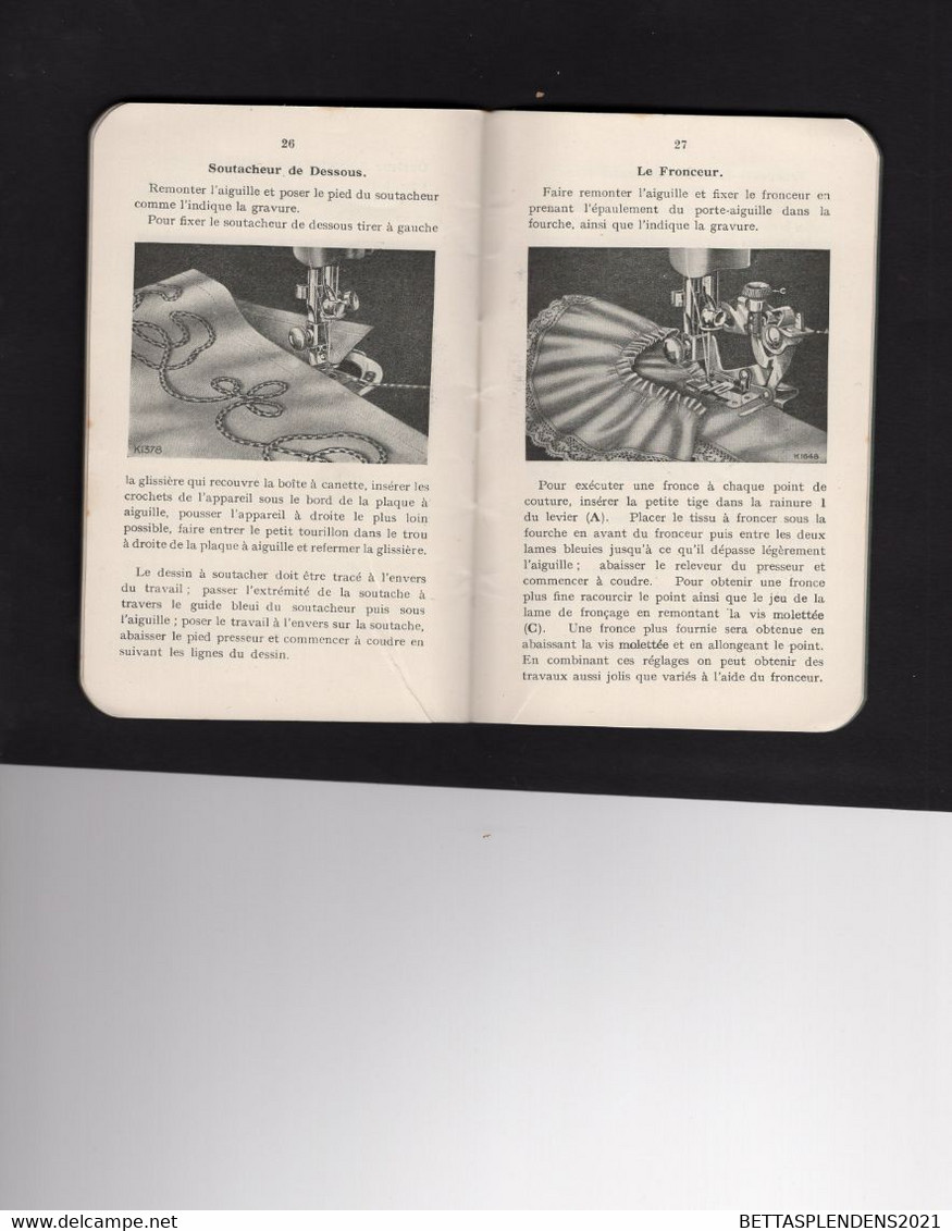 Livret 32 pages - INSTRUCTIONS pour l'emploi de la MACHINE à COUDRE  SINGER N°15 - La Compagnie SINGER