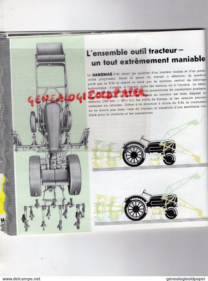 ALLEMAGNE- RARE CATALOGUE TRACTEUR R 24 HANOMAG-HANNOVER-AGRICULTURE AGRICOLE