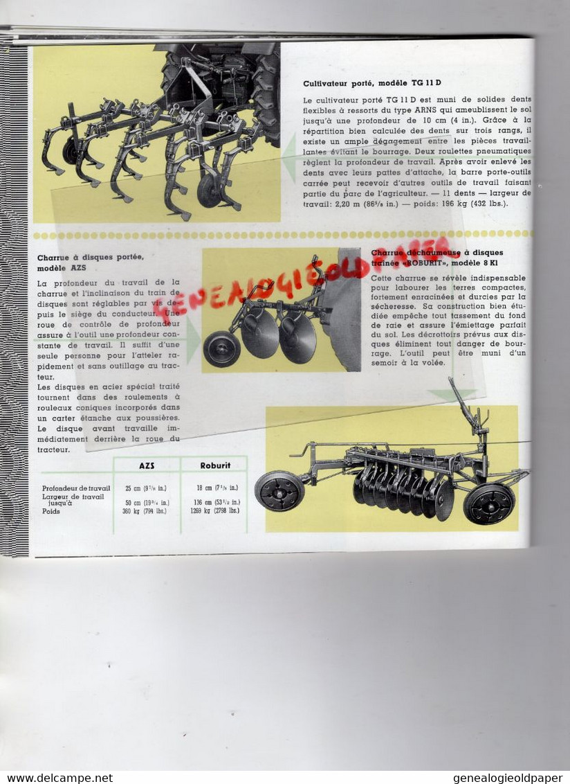 ALLEMAGNE- RARE CATALOGUE TRACTEUR R 24 HANOMAG-HANNOVER-AGRICULTURE AGRICOLE