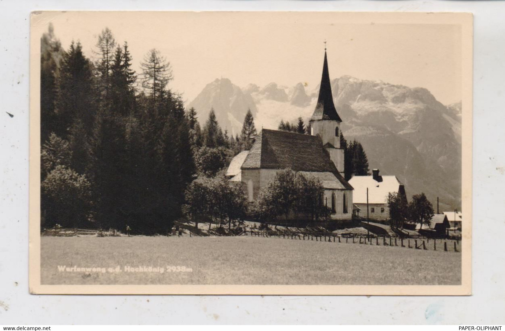 A 5453 WERFENWENG, Blick Auf Die Kirche, 1957 - St. Johann Im Pongau