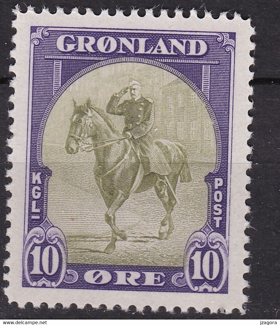 KING KÖNIG ROI CHRISTIAN X GREENLAND GRÖNLAND GROENLAND 1945 MI 11 SCOTT 13 MNH (**) - Unused Stamps