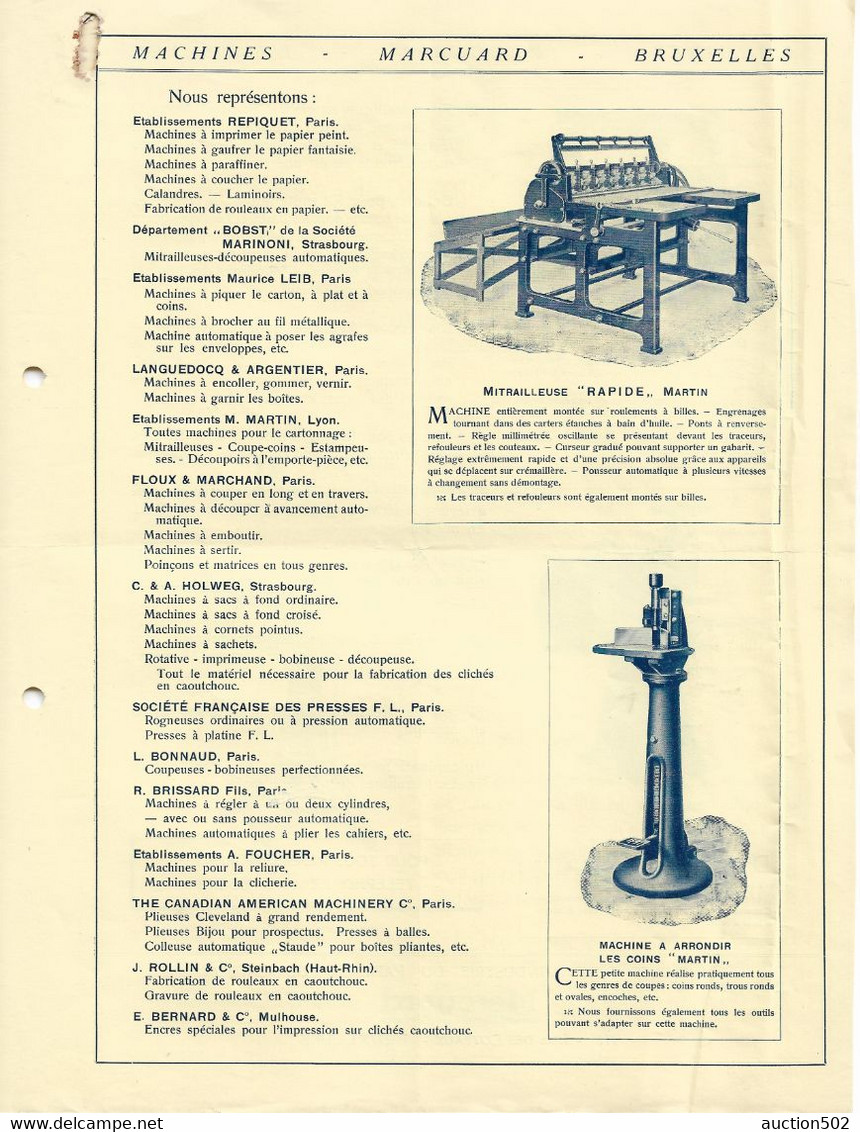 Dépliant Publicitaire Marcuard Machines > Industrie Du Papier & Du Carton - Drukkerij & Papieren