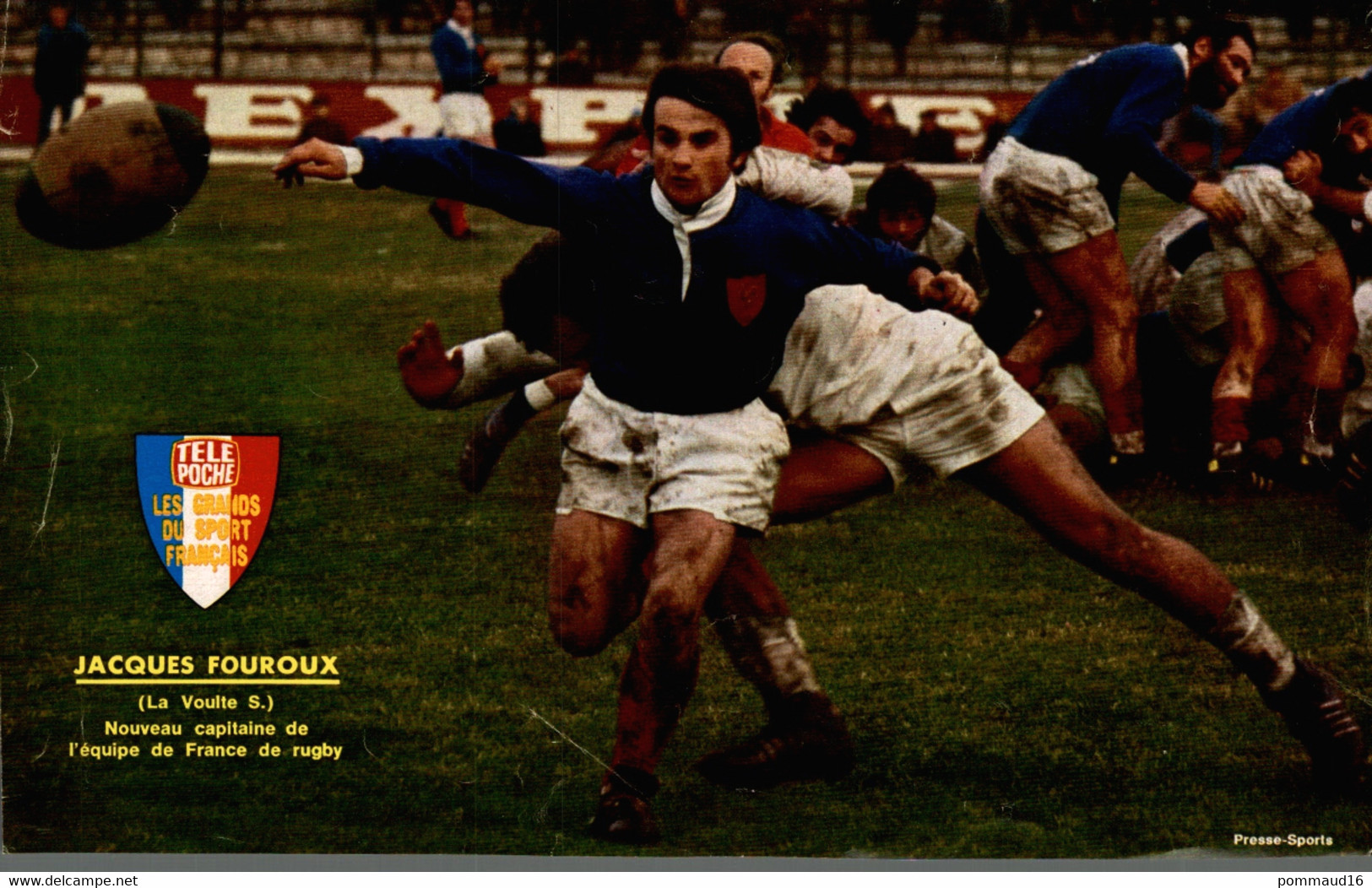 Petit Poster De Jacques Fouroux, Découpé Dans Télé Poche - Rugby