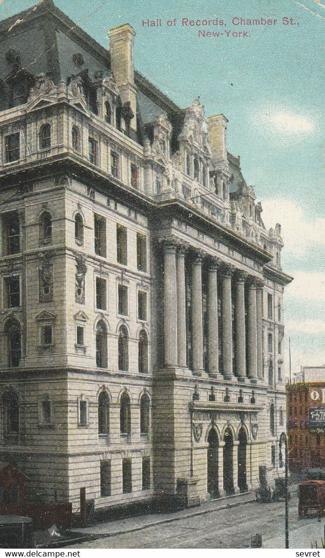 NEW-YORK. - Hall Of  Records, Chamber St. - Other Monuments & Buildings