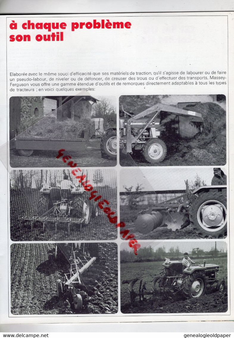 MASSEY FERGUSON- RARE CATALOGUE 1968- TRACTEUR TRACTEURS MF 178- 165-145- 140-135-130-1100-122-410-510 AGRICULTURE