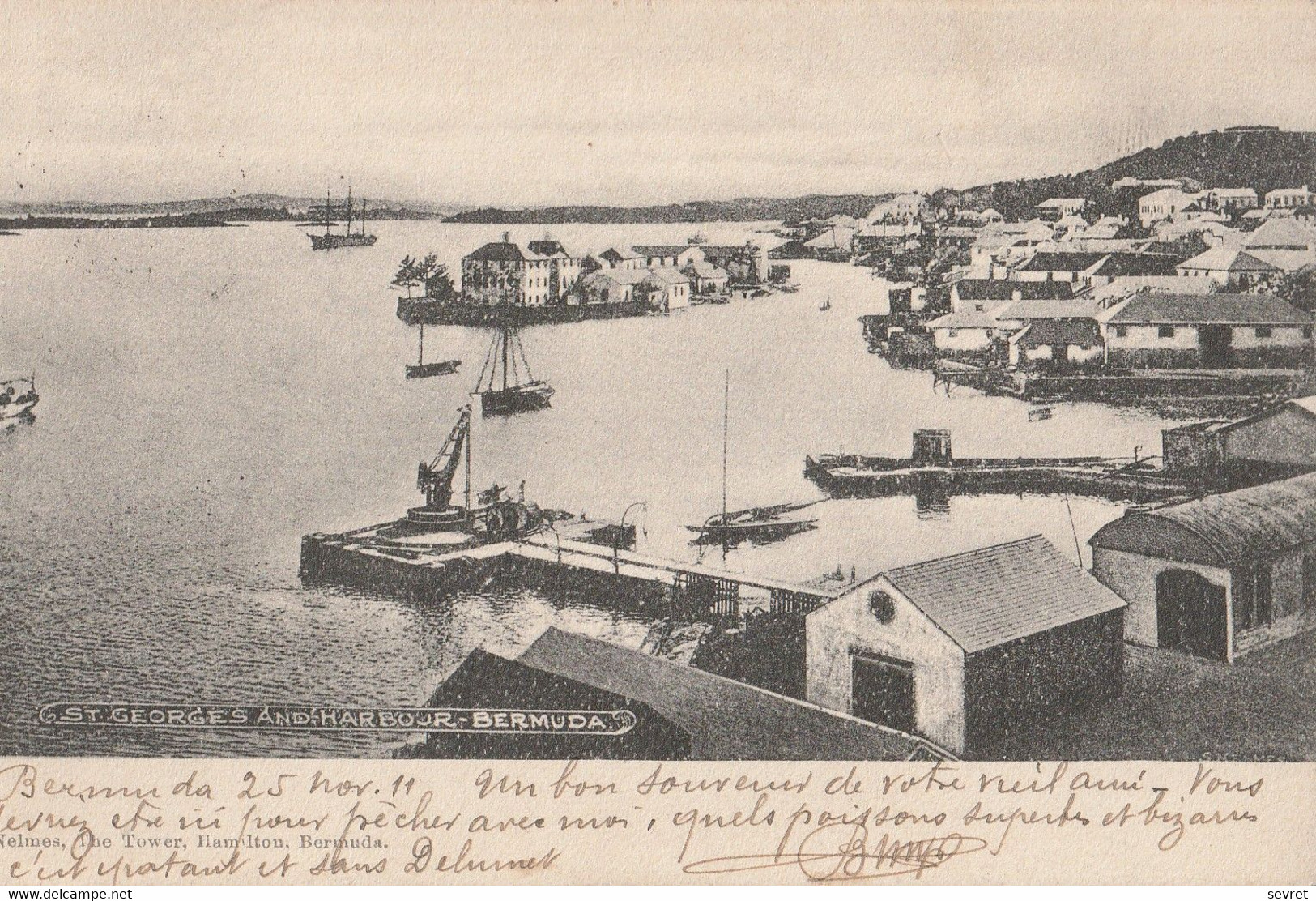 ST.GEORGES AND HARBOUR- BERMUDA. Carte RARE - Bermudes