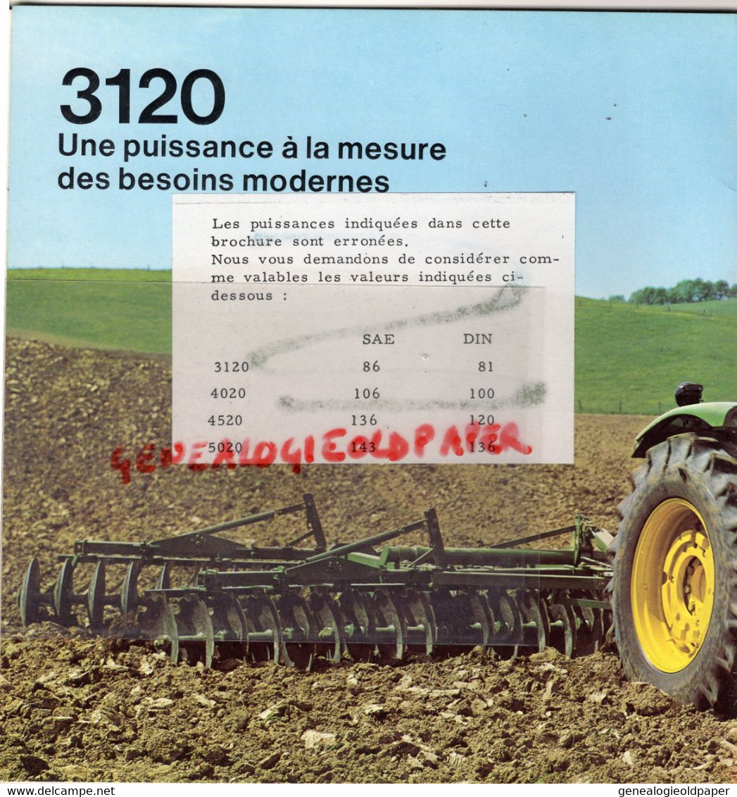 ALLEMAGNE- WURZBURG-H. STURTZ-RARE CATALOGUE JOHN DEERE-TRACTEUR TRACTEURS 3120-4020-4520-5020- AGRICULTURE - Agriculture