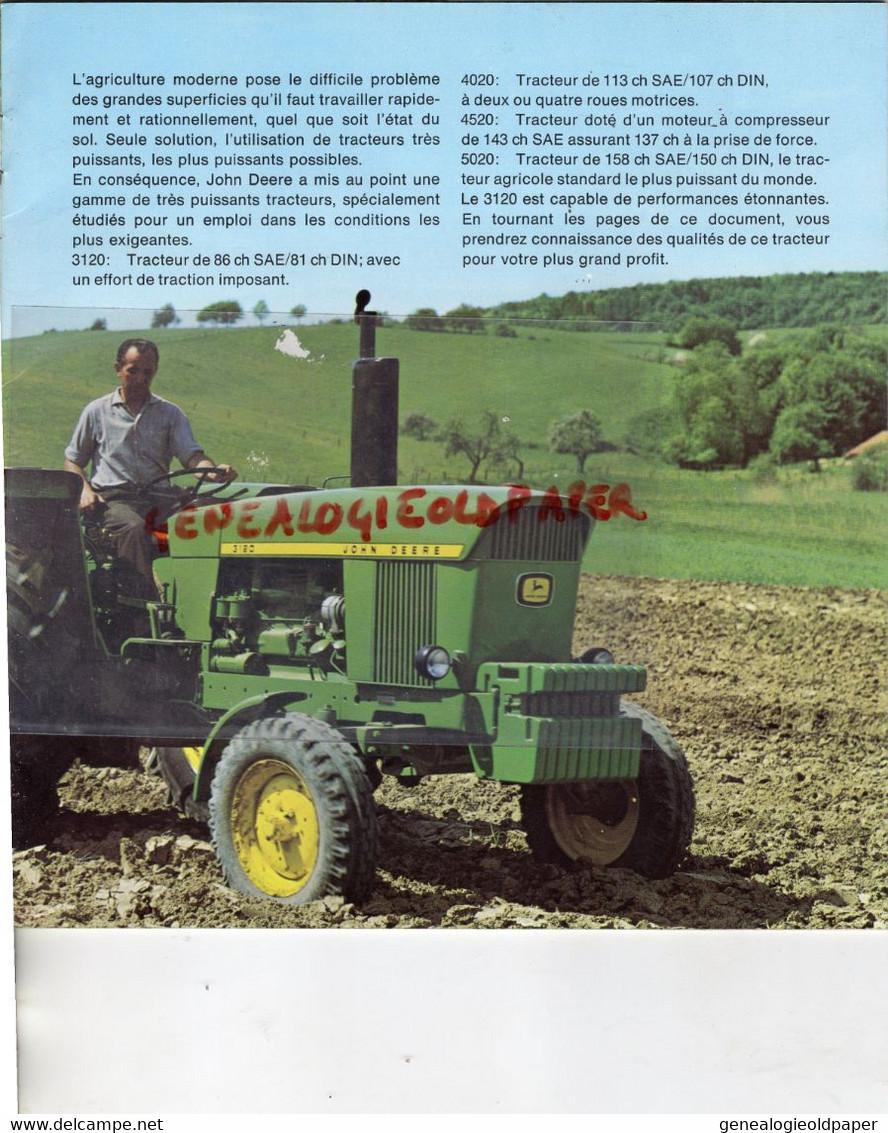 ALLEMAGNE- WURZBURG-H. STURTZ-RARE CATALOGUE JOHN DEERE-TRACTEUR TRACTEURS 3120-4020-4520-5020- AGRICULTURE - Agriculture