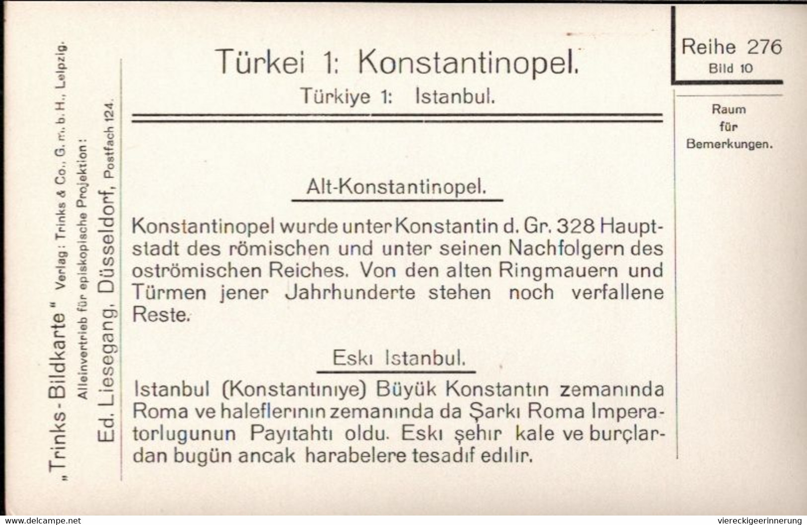 ! Konstantinopel, Constantinople, Istanbul, Ansichtskarte Verlag Trinks, Leipzig - Turquie