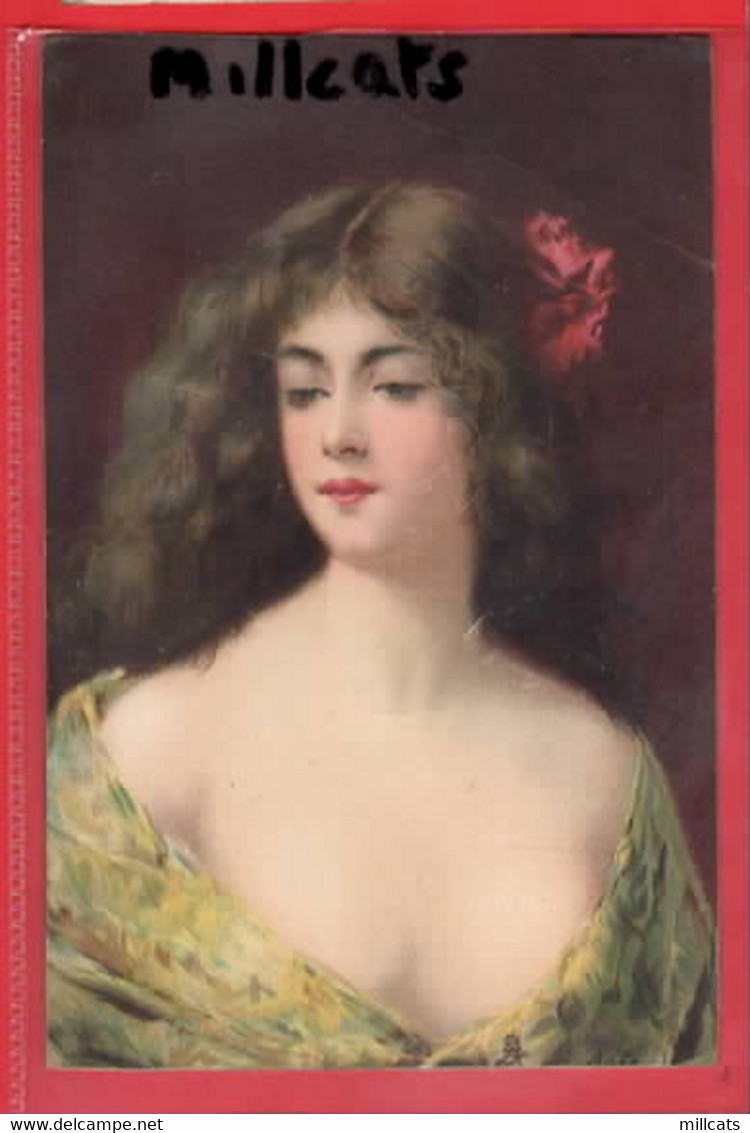 MADELAINE ANGELO  ASTI DECOLLETAGE GLAMOUR ART  FASHION   RAPHAEL TUCK SERIES  RP - Asti