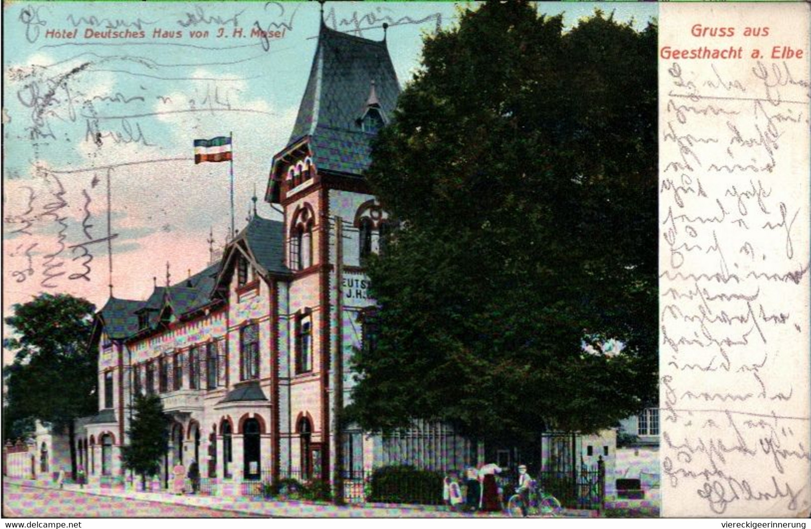 ! Alte Ansichtskarte Gruss Aus Geesthacht, Hotel Deutsches Haus - Geesthacht