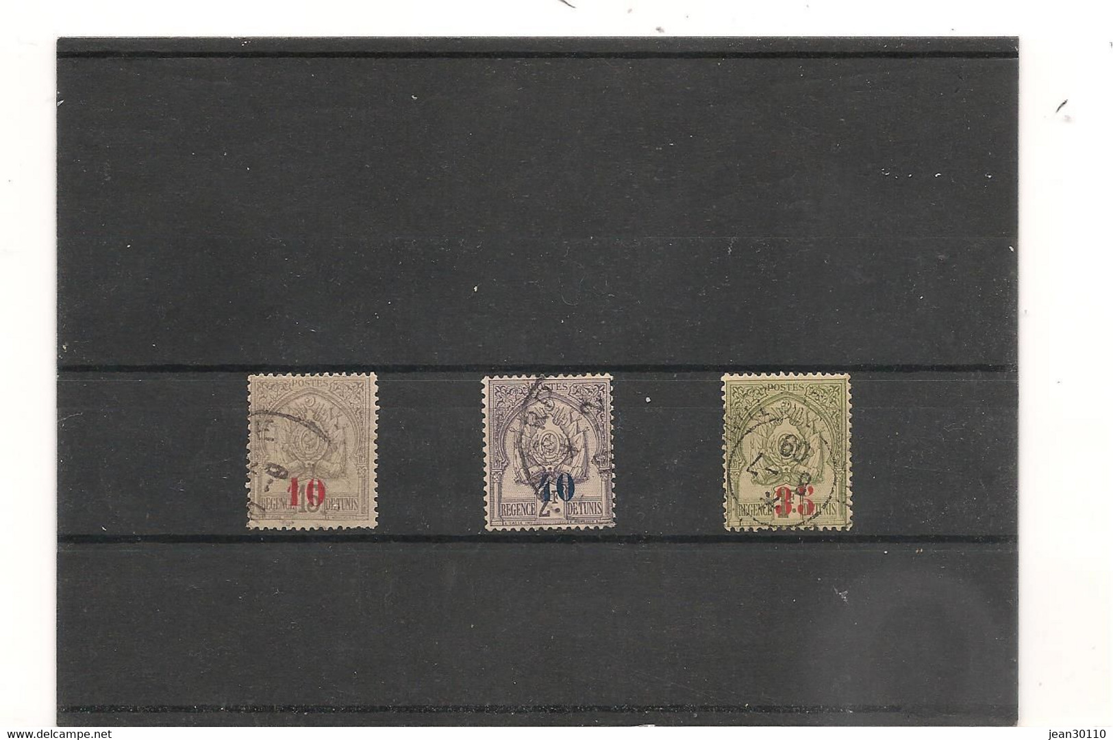 TUNISIE   ANNÉE 1908 N° Y/T : 42/44  Oblitérés - Used Stamps