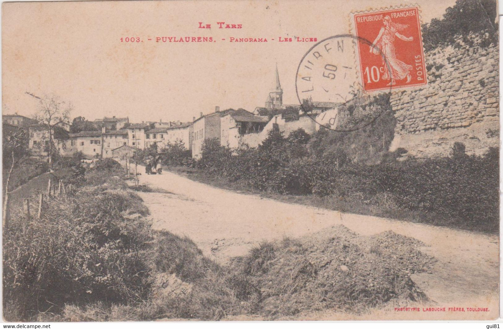 CPA - PUYLAURENS -  Panorama Les Lices - Puylaurens