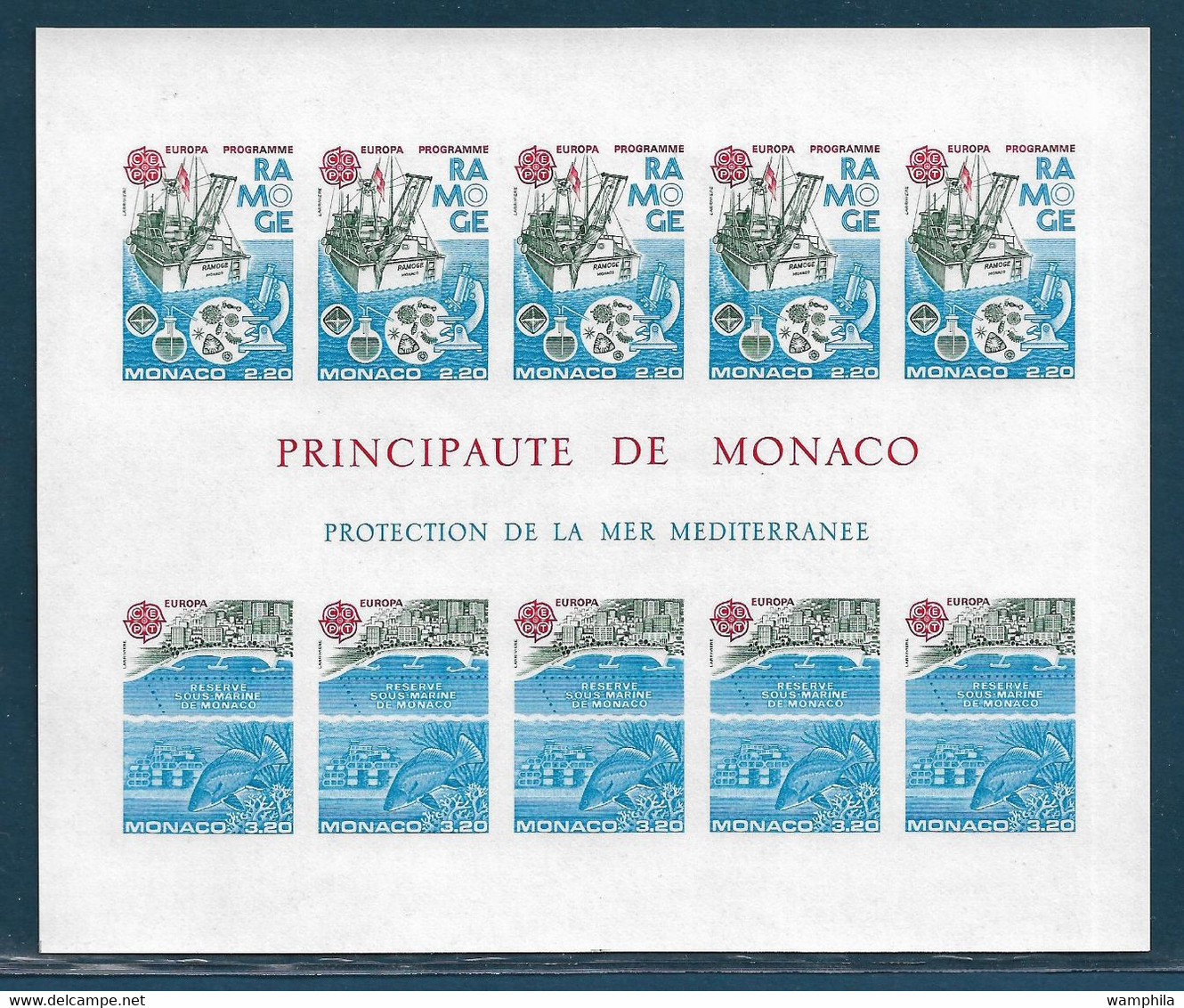Monaco Bloc N°34a** Non Dentelé. Europa 1986 Cote 465€. - Variedades Y Curiosidades