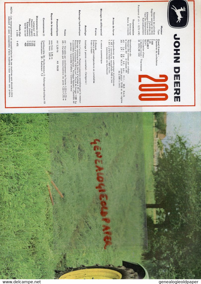 45- FLEURY LES AUBRAIS-RARE CATALOGUE JOHN DEERE- TRACTEURS  TRACTEUR DE 28 A 143 CH-AGRICULTURE-MACHINE AGRICOLE - Landwirtschaft