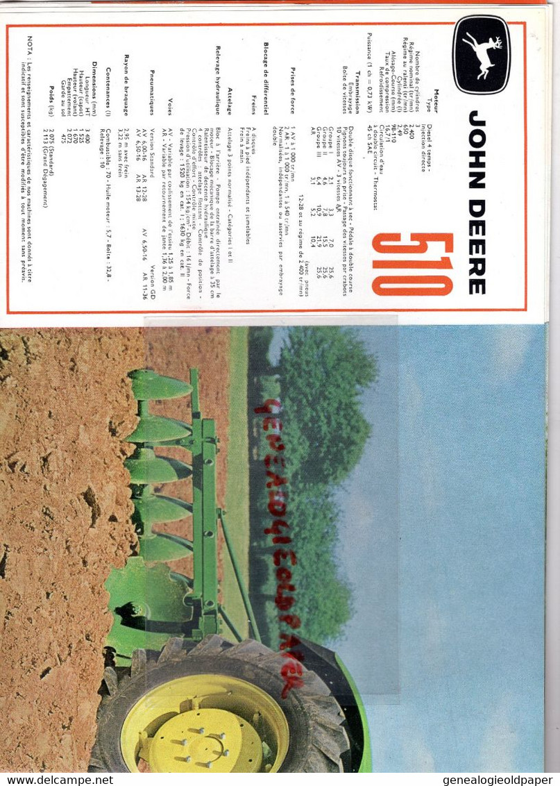 45- FLEURY LES AUBRAIS-RARE CATALOGUE JOHN DEERE- TRACTEURS  TRACTEUR DE 28 A 143 CH-AGRICULTURE-MACHINE AGRICOLE