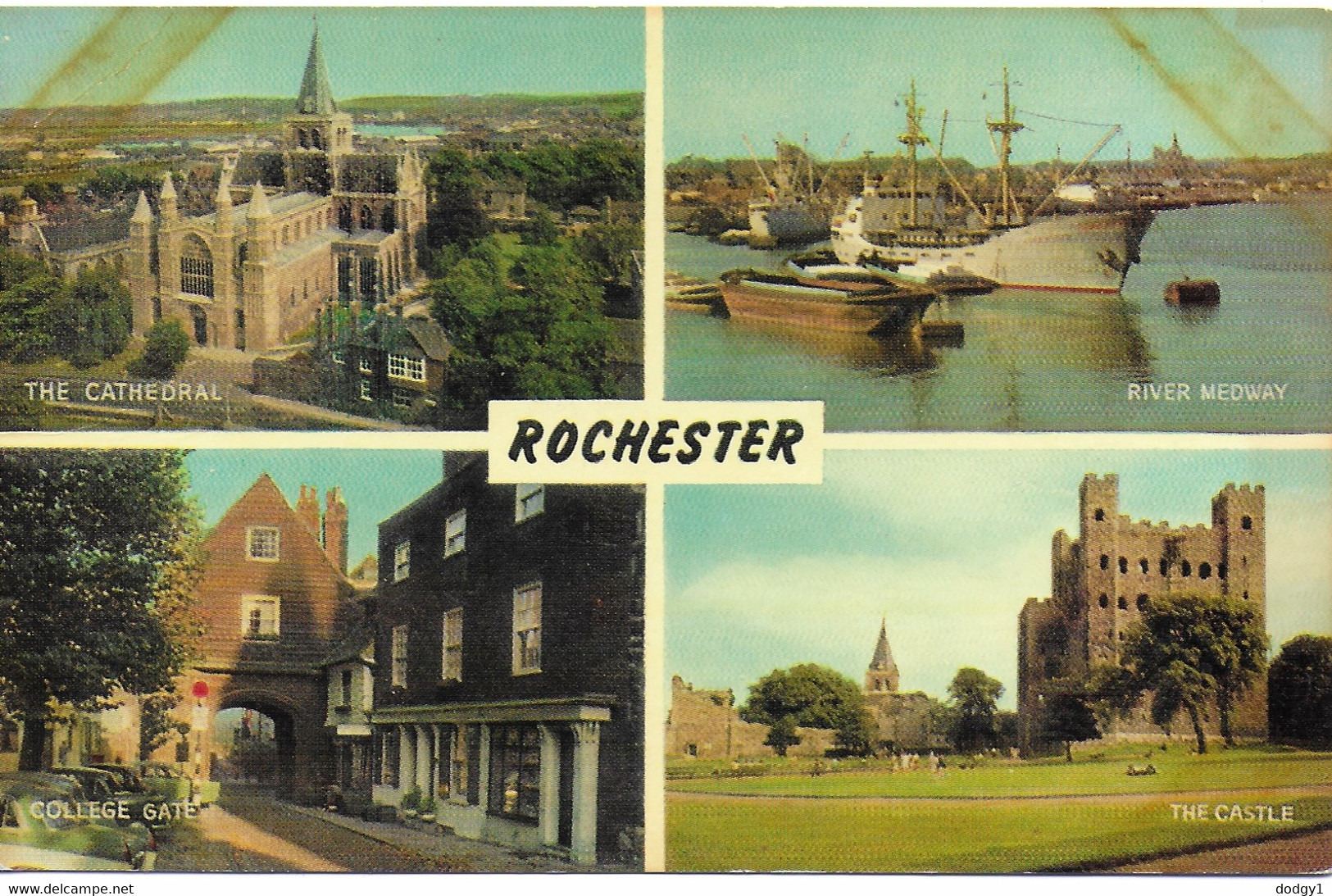 SCENES FROM ROCHESTER, KENT, ENGLAND. UNUSED POSTCARD   Lg6 - Rochester