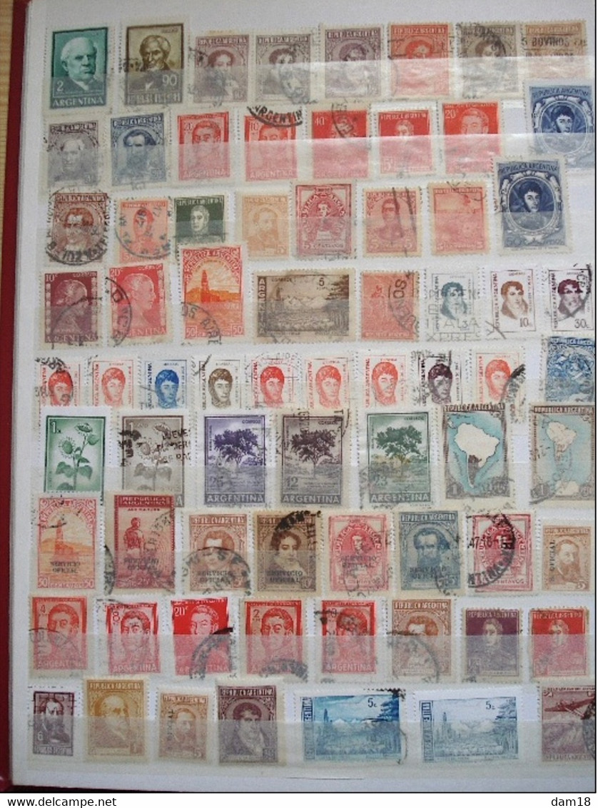 ARGENTINE LOT 120 TIMBRES **/*/o DIVERS VOIR 7 PHOTOS - Collections, Lots & Series