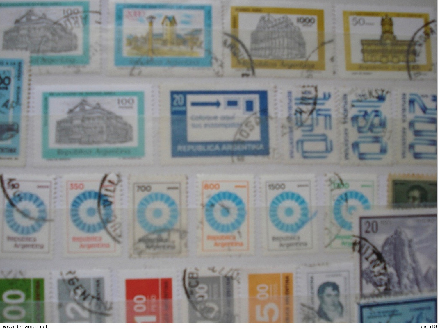 ARGENTINE LOT 120 TIMBRES **/*/o DIVERS VOIR 7 PHOTOS