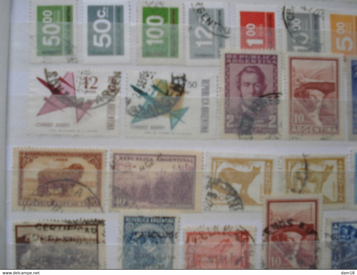 ARGENTINE LOT 120 TIMBRES **/*/o DIVERS VOIR 7 PHOTOS