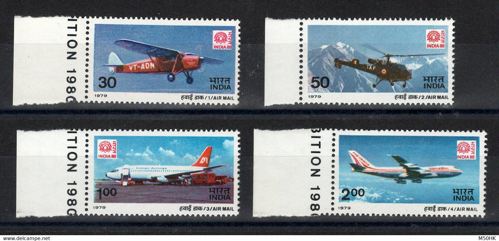 Inde - YV PA 13 à 16 N** MNH , Avions - Luftpost