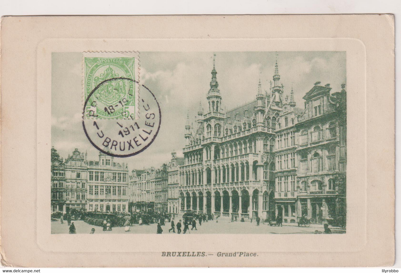 BELGIUM - Bruxelles Grand'place - Good Postmark 1911 - Places, Squares