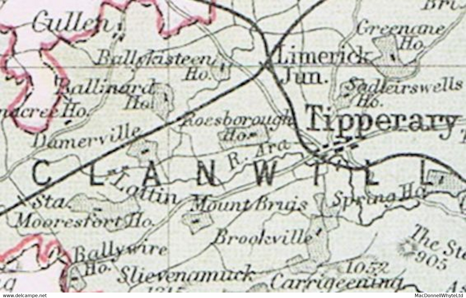 Ireland Hospital Tipperary 1838 Letter Ballywire 7 Decr To The Blue-coat Hospital Dublin With Boxed PAID AT/TIPPERARY - Vorphilatelie