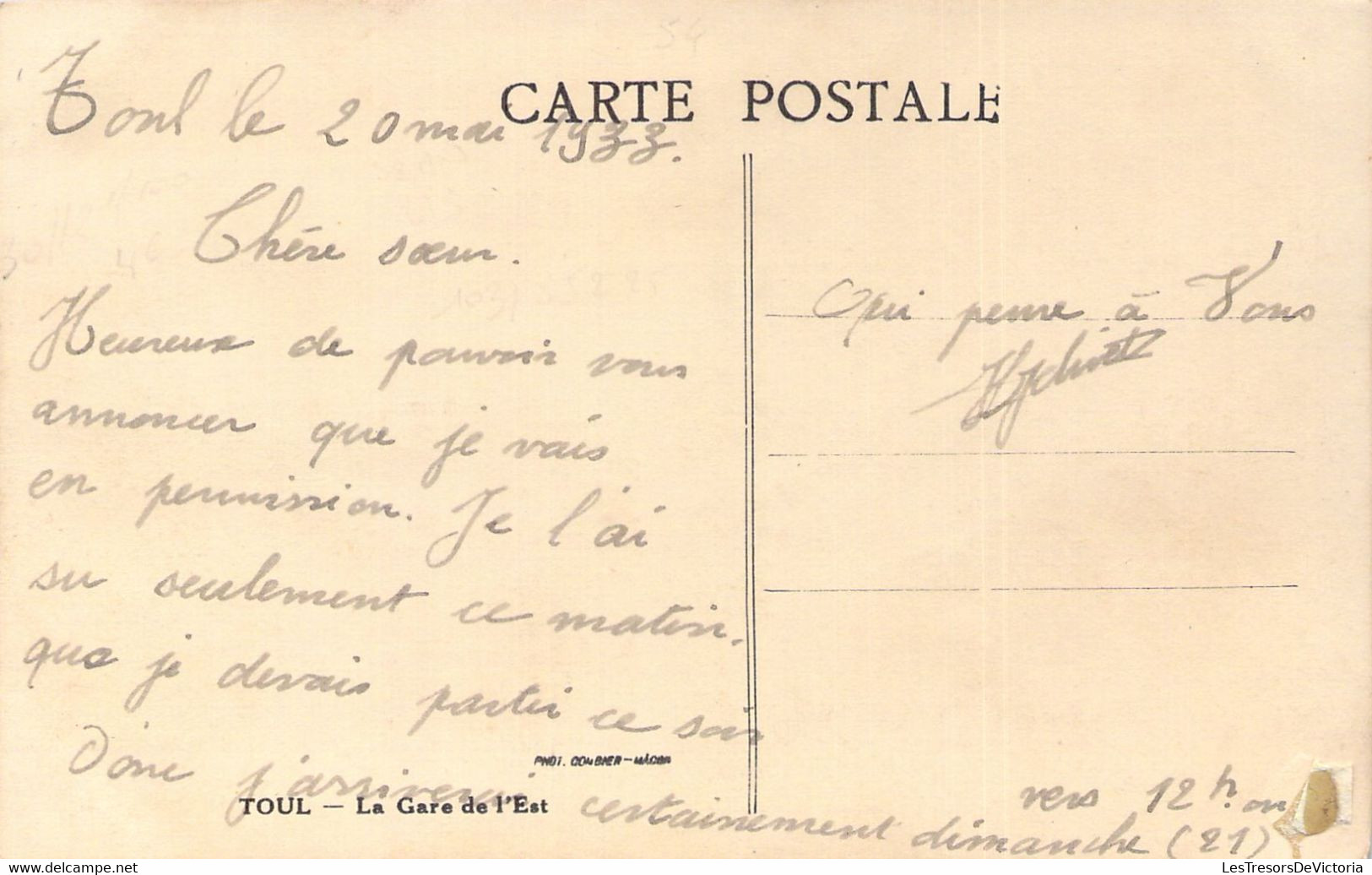 FRANCE - 54 - TOUL - La Gare De L'Est - Carte Postale Ancienne - Toul