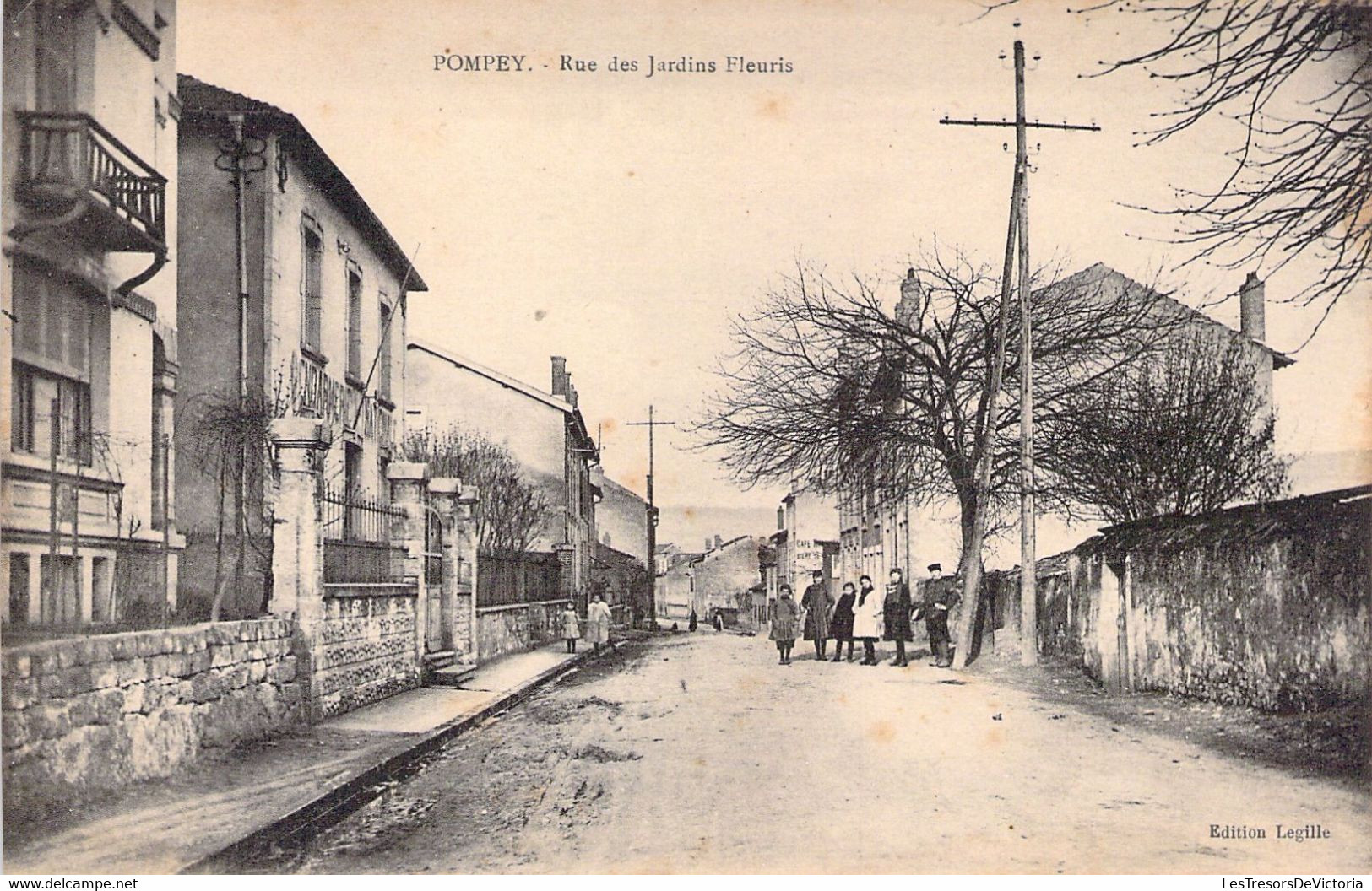 FRANCE - 54 - POMPEY - Rue Des Jardins Fleuris - Edition Legille - Carte Postale Ancienne - Autres & Non Classés