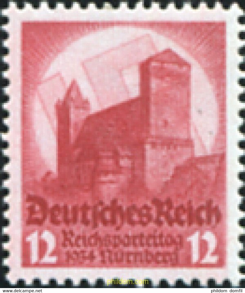 689447 MNH ALEMANIA 1934 2 CONGRESO DE NUREMBERG - Châteaux