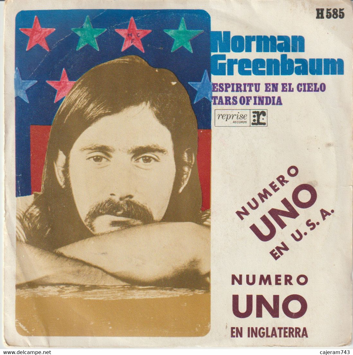 45T. Norman GREENBAUM. Espiritu En El Cielo - Tars Of India. Pressage ESPAGNE - SPAIN - Otros - Canción Española