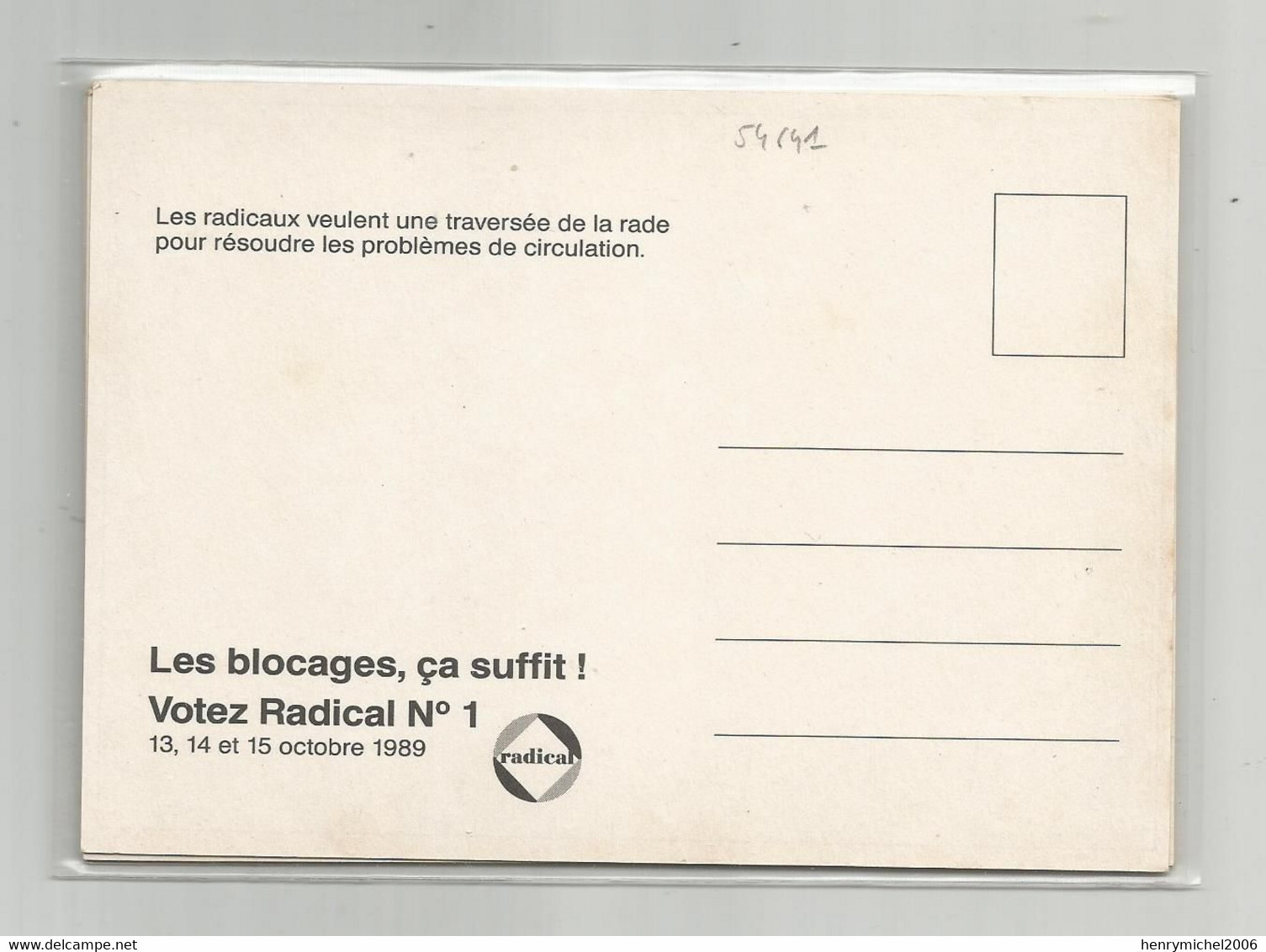 Lot 4 Cpm Parti Radical Les Bocages ça Suffit ! 1989 Politique - Political Parties & Elections