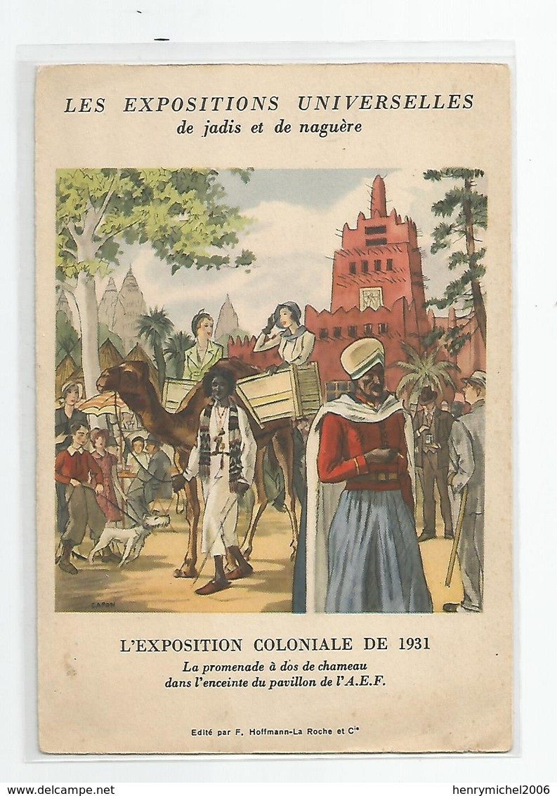 Paris L'exposition Coloniale  De 1931 Afrique Equatorial Française Aef Promenade A Chameau Enceinte Pavillon Illustré - Mostre