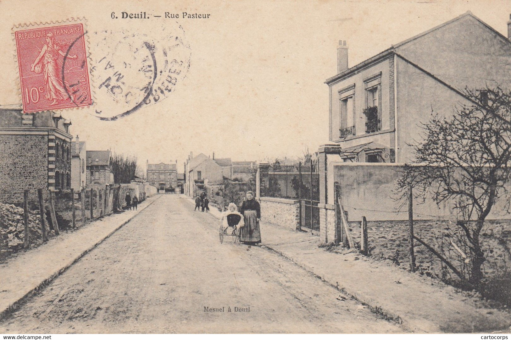 95 - DEUIL - Rue Pasteur Animée - Maman Avec Landeau - Deuil La Barre