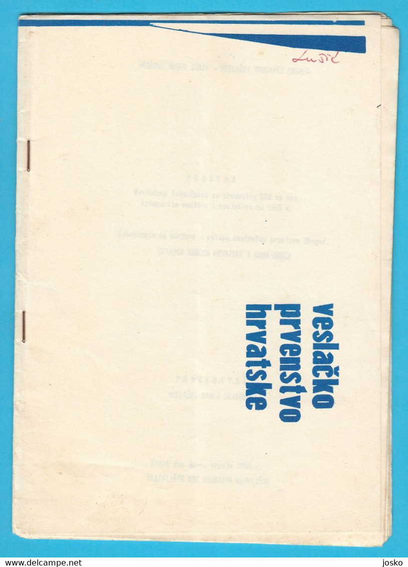 CROATIA ROWING CHAMPIONSHIP 1966 - Orig. Vintage Programme * Aviron Rudersport Rudern Ruder Remo Canottaggio Programm - Rowing