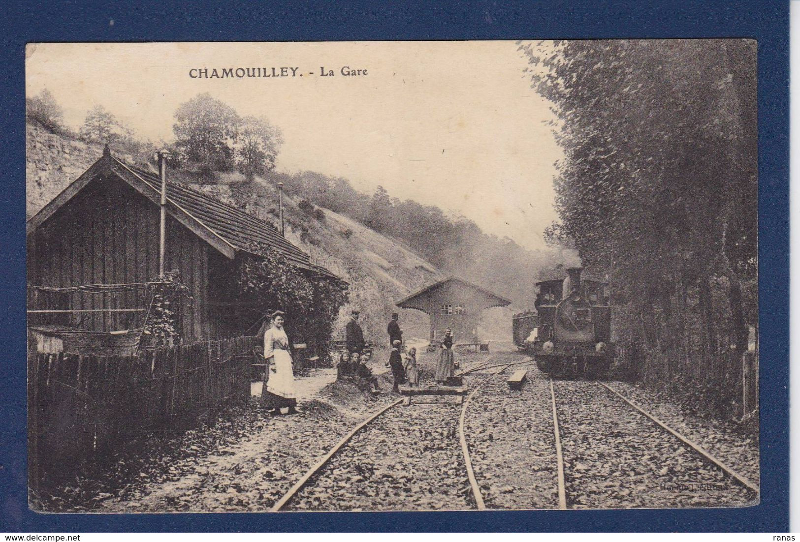 CPA [52] Haute Marne > Chamouilley Gare Station Train Chemin De Fer - Otros & Sin Clasificación