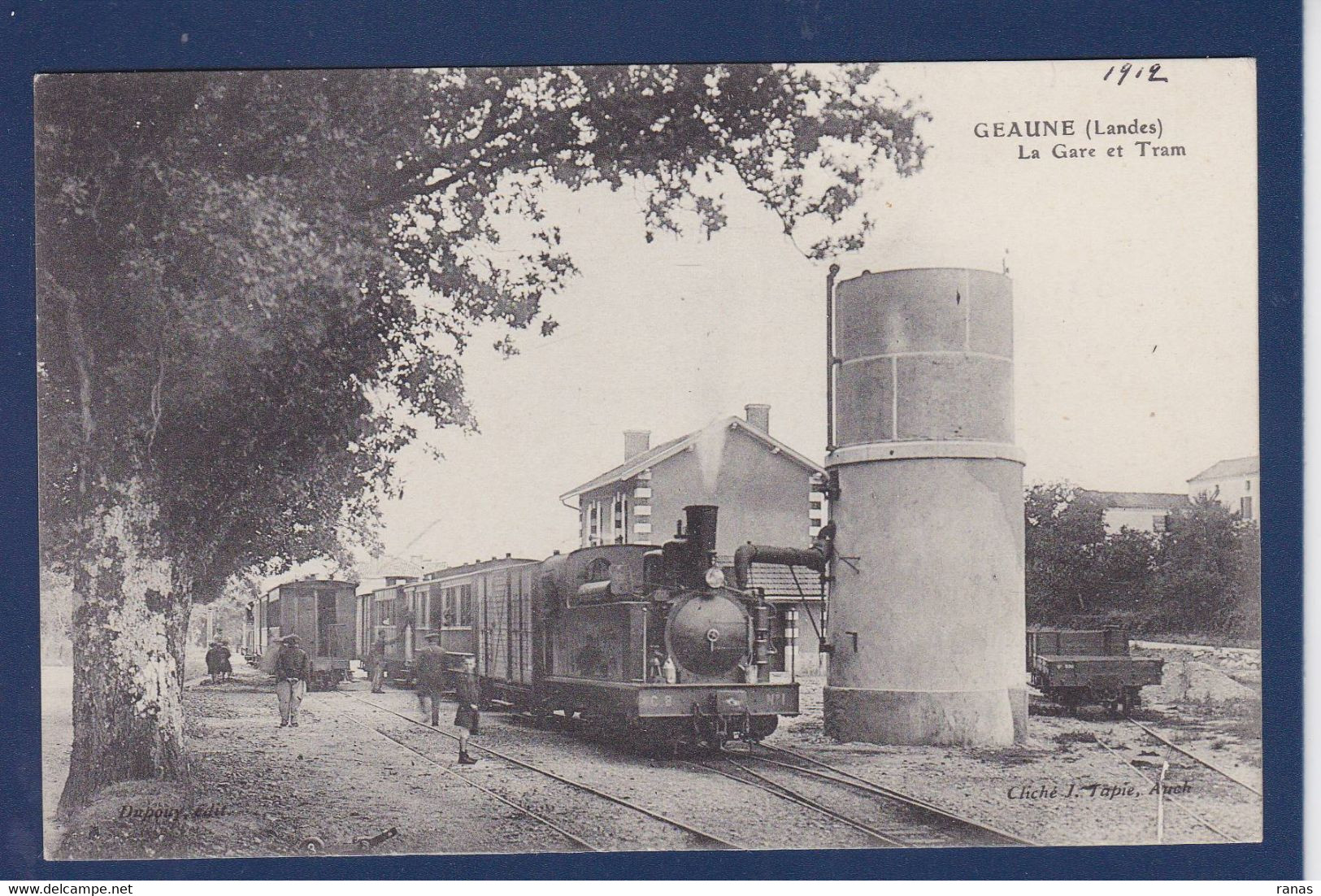 CPA [40] Landes > Geaune Gare Station Train Chemin De Fer - Andere & Zonder Classificatie