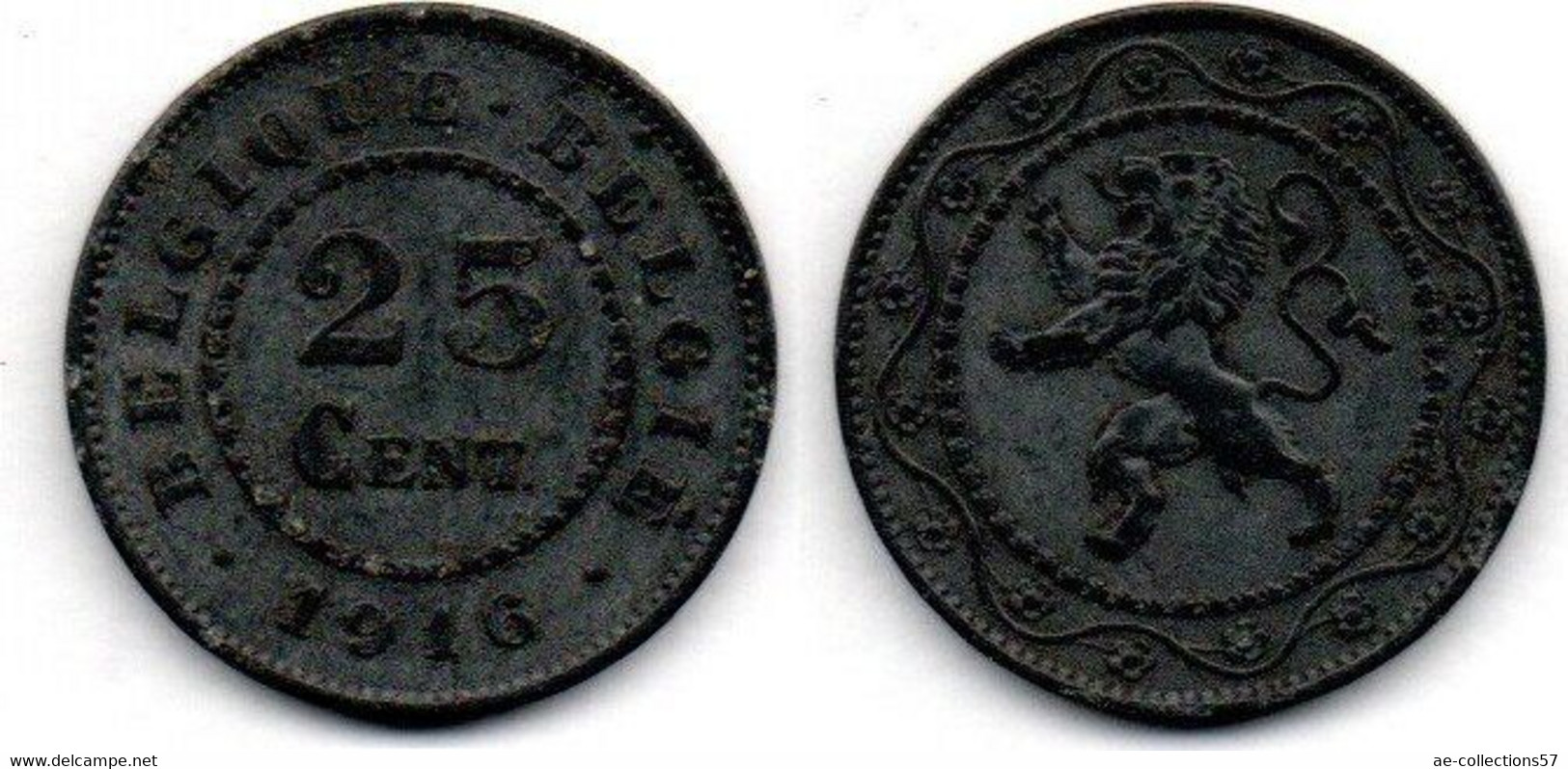 MA 20407 / Belgique - Belgien - Belgium 25 Centimes 1916 TB+ - 25 Centimes