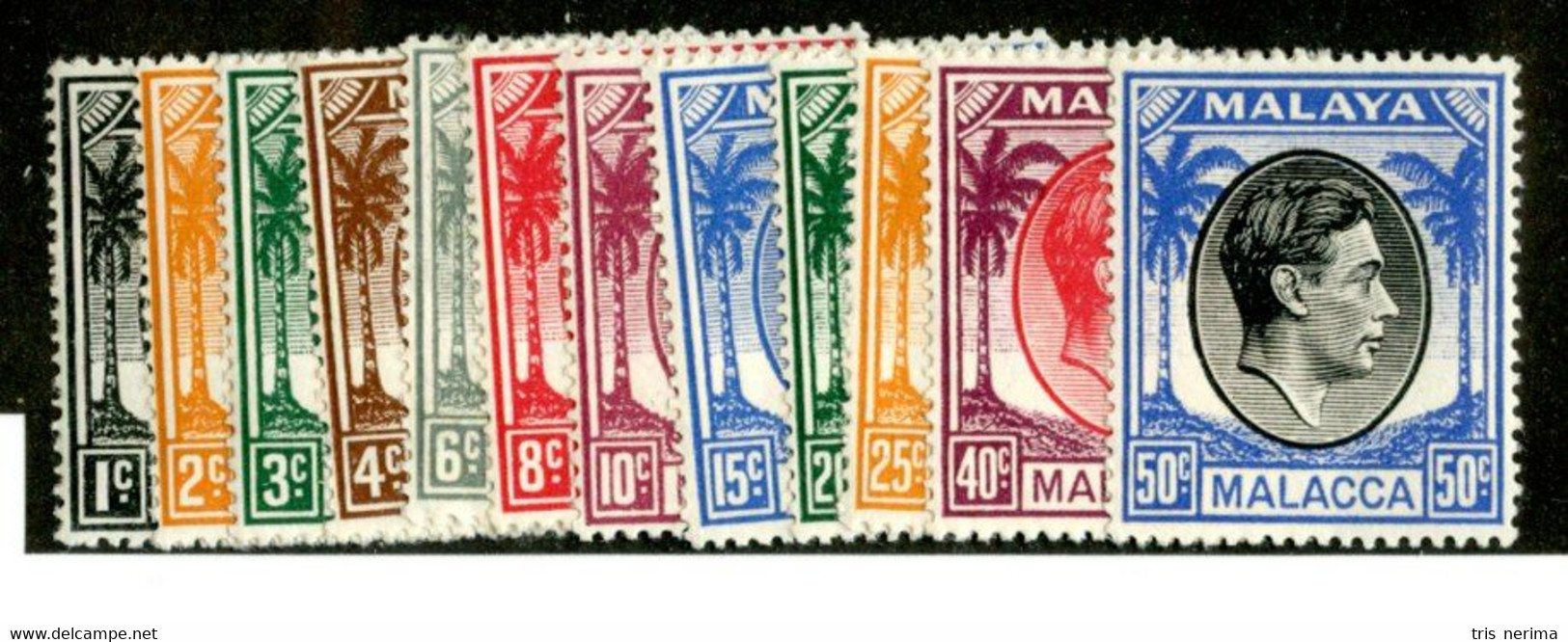 361 BCx Malacca 1949 Scott 3/14 Mnh** ( All Offers 20% Off! ) - Malacca