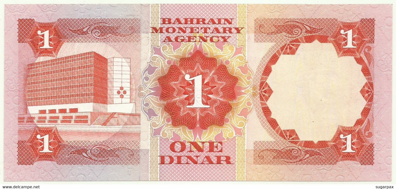 Bahrain - 1 Dinar - L. 1973 - Pick 8 - AUnc. - Bahrain Monetary Agency - Bahreïn